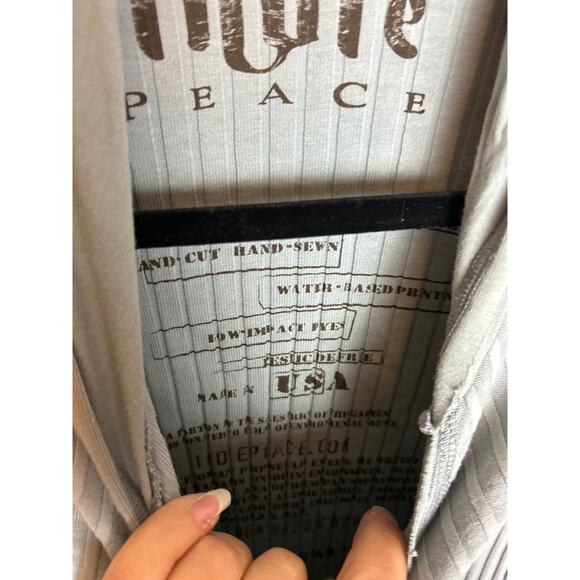 Indie Peace Women’s S Light Blue Handmade Long Sleeve Boho Hoodie Top Rare - Picture 4 of 5